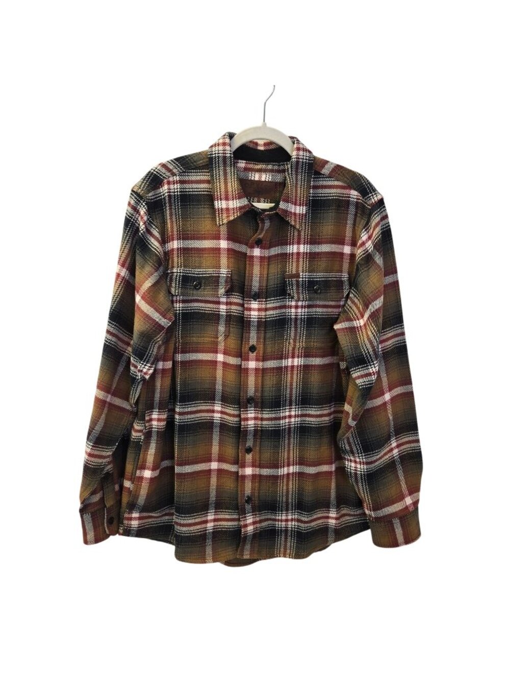 Orvis Heavier Weight Plaid Flannel Button Down Shacket Size Medium